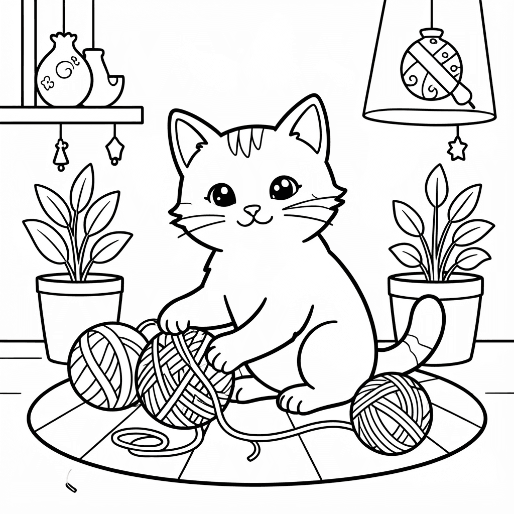 Free Printable Cat Coloring Page